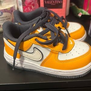 orange and white toddler shoes, unisex for boy or girl toddler Finding Nemo